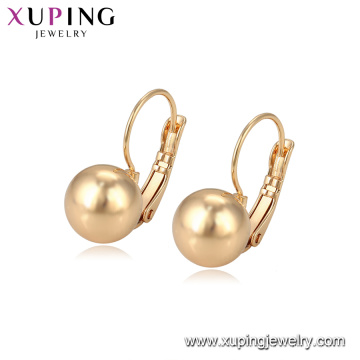 95509 xuping novo produto quente best selling brilhante 18k ouro frisado argola brinco para as mulheres